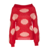 Marni Polka-dot Wool-blend Sweater In Red