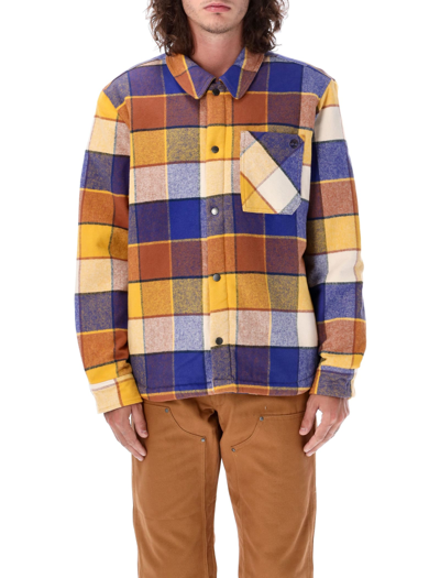 Timberland Logo-embroidered Checked Cotton Shirt In Ecru Check