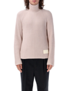 Ami Alexandre Mattiussi Ami Paris Turtleneck Sweater Men In Pink