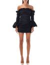 Rotate Birger Christensen Rotate Ruffled Mini Dress In Black