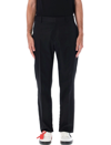 Off-white Wool Slim Zip Pants In Black