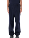 Ami Alexandre Mattiussi Ami Pleat Detailed Straight-leg Trousers In Navy