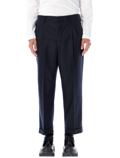 Ami Alexandre Mattiussi Carrot Fit Trousers In Blue/navy