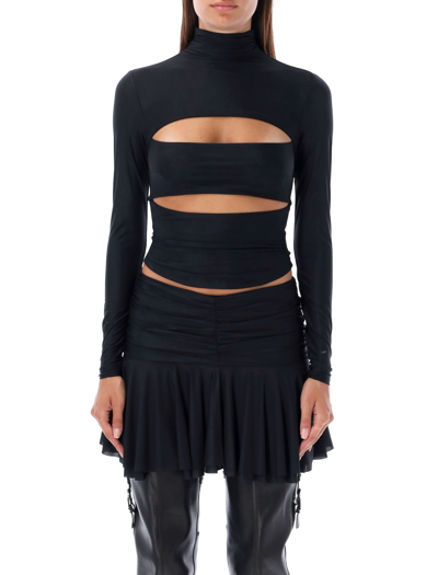 Misbhv Elena Cut-out Minidress In Black