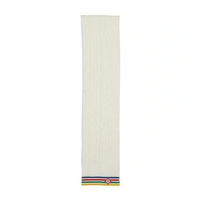 Casablanca Cable Scarf In White