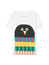 Stella Mccartney Penguin Scarf Organic Cotton T-shirt In Avorio
