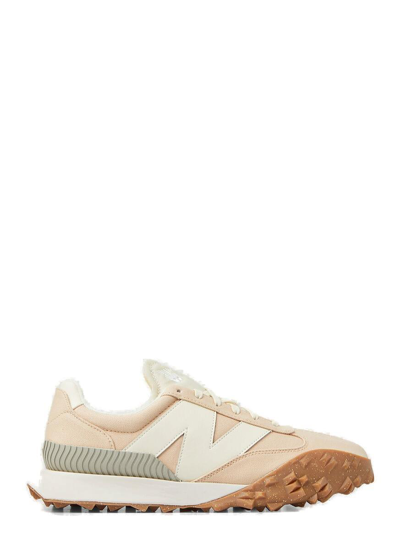 New Balance Round Toe Lace-up Sneakers In Beige