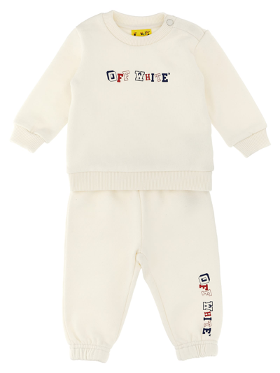Off-white Babies' Logo-print Tracksuit Set In White