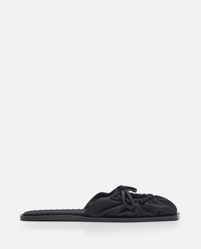 Carlotha Ray Eco Satin Slippers In Black