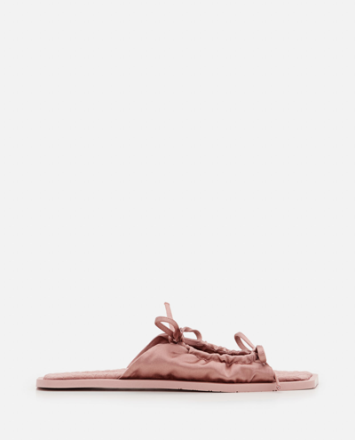 Carlotha Ray Eco Satin Slippers In Pink