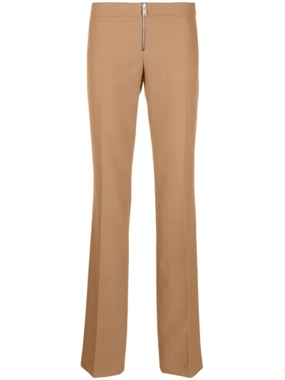 Stella Mccartney Zip-up Slim-fit Trousers In Brown