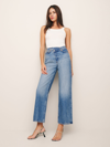 REFORMATION GEMMA HIGH RISE CROSSOVER WIDE LEG JEANS