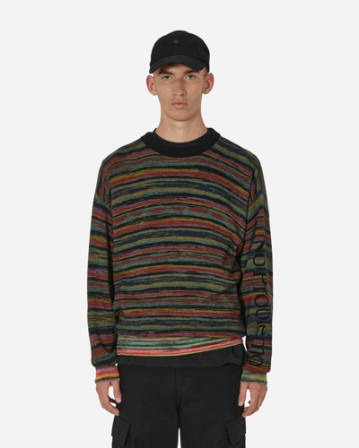 Aries Space Dye Knit Sweater In Brown