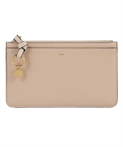 Chloé Coin Wallet In Beige