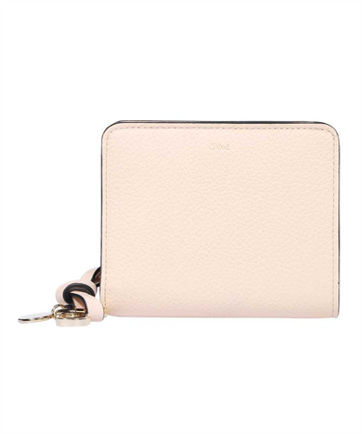 Chloé Alphabet Card Holder In Pink