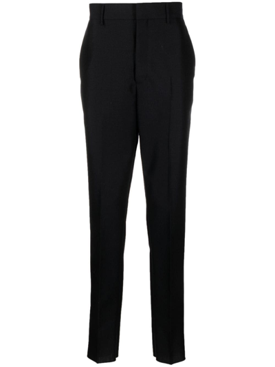 Prada Man Black Gabardine Pant In Multi-colored