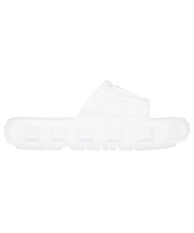 Balmain Pool Slide Ari-rubber Sandals In White