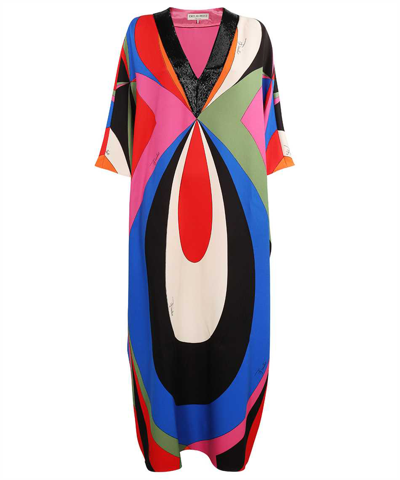 Emilio Pucci Crepe Couture Dress In Red