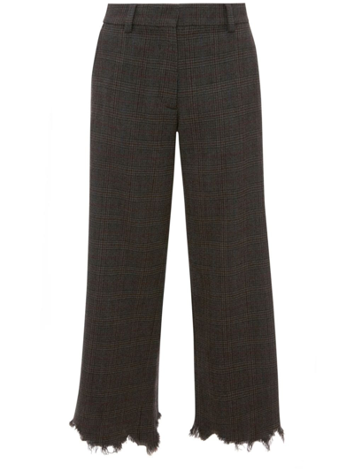 Jw Anderson Distressed-effect Straight-leg Trousers In Grey