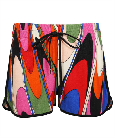 Emilio Pucci Eponge Shorts In Blue