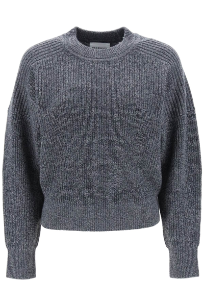 Marant Etoile Ribbed-knit Merino Wool Jumper In Grey
