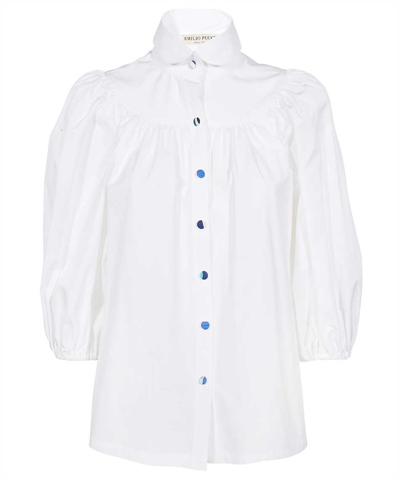 Emilio Pucci Technical Popeline Shirt In White