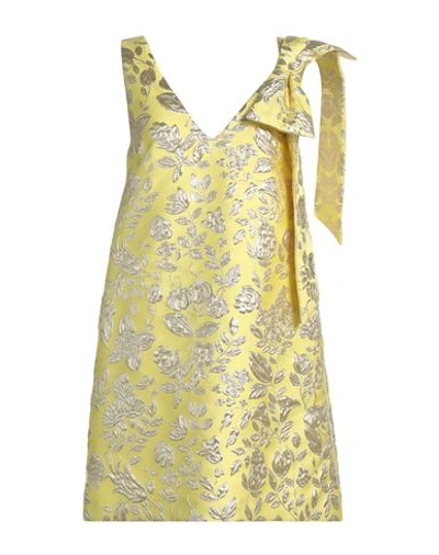 P.a.r.o.s.h P. A.r. O.s. H. Woman Mini Dress Lime Green Size S Polyester, Polyamide, Metallic Fiber