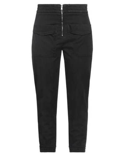 DONDUP DONDUP WOMAN PANTS BLACK SIZE 26 COTTON, LYOCELL, ELASTANE