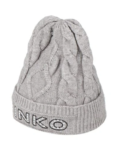 Pinko Woman Hat Light Grey Size Onesize Viscose, Polyester, Polyamide, Acrylic, Wool In Gray