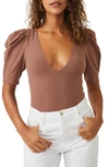 Free People Va Va Voop Bodysuit In Java