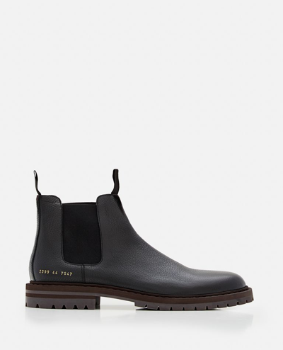Common Projects Leather Chelsea Boot In Black