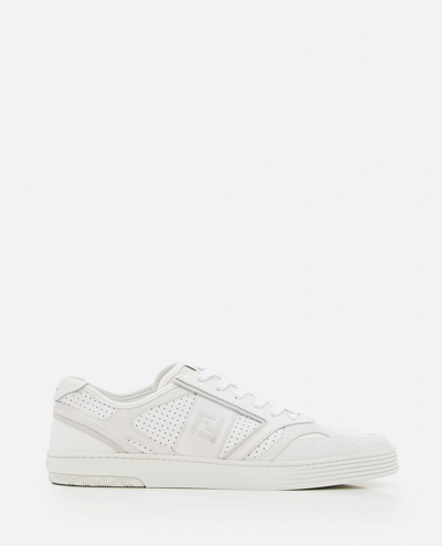 FENDI LOW-TOP LEATHER SNEAKERS