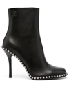 Alexander Wang Nova 105 High Heels Ankle Boots In Black Leather In Black