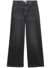 Frame Le Slim Palazzo High Waist Wide Leg Jeans In Black