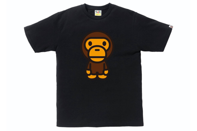 Pre-owned Bape Big Baby Milo Tee Black