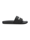 Balenciaga Pool Slide Slipper-mule In Black Polyuretan In Black