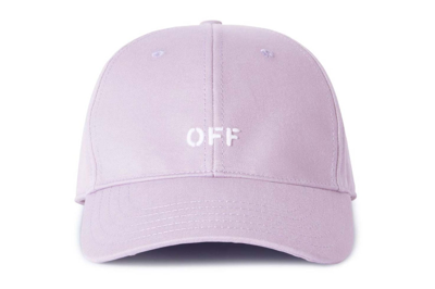 Pre-owned Off-white Off-stamp Baseball Cap Lilac Purple