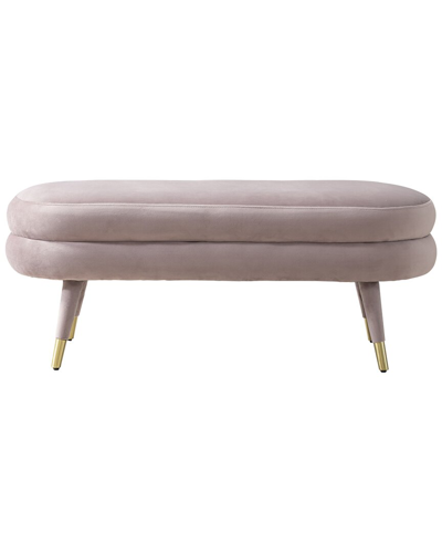 Chic Home Lain Blush Bench In Gray