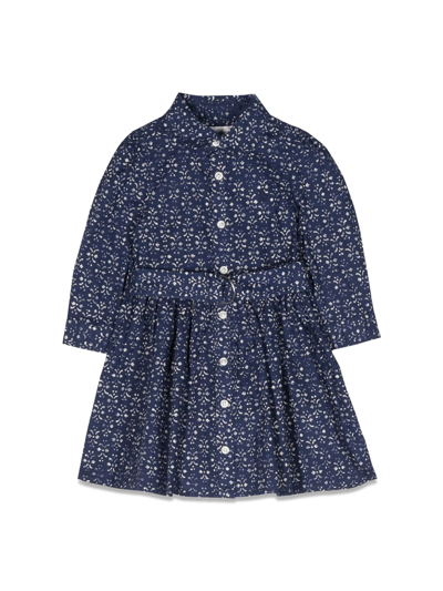 Ralph Lauren Babies' Louella Geometric-print Dress In Blue