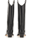 Off-white For Walking Leather Western Boots With Embroideries In Black