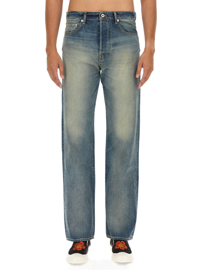 Kenzo Straight Fit Jeans In Blue