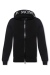 Moncler Men's Logo-tape Fleece Zip Hoodie In 999