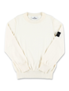 Stone Island Ribbed-knit Long-sleeve Sweater In Natural