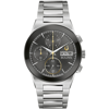 Bulova Men's Chronograph Modern Millennia Stainless Steel Bracelet Watch 41mm In Black
