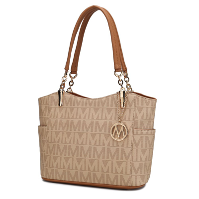 Mkf Collection By Mia K Braylee M Signature Tote Handbag In Beige