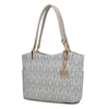 Mkf Collection By Mia K Braylee M Signature Tote Handbag In Grey