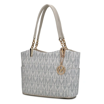 Mkf Collection By Mia K Braylee M Signature Tote Handbag In Grey