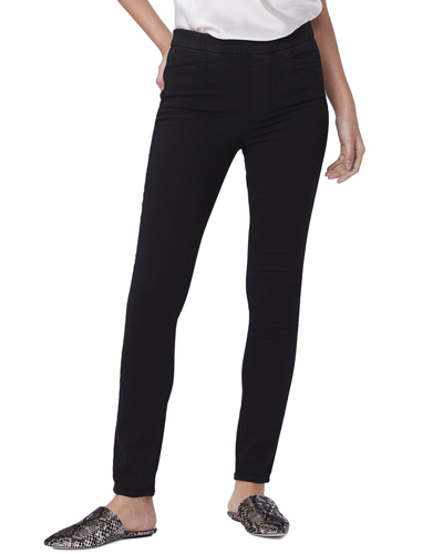 Paige Denim Hoxton Velvet Onyx High-rise Ultra Skinny Jean In Black