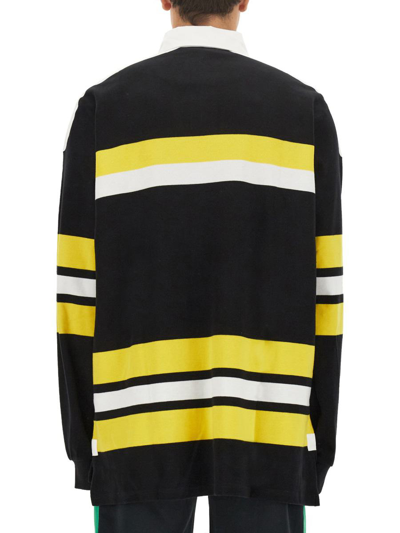 Wales Bonner Polo Shirt With Stripe Pattern In Multicolour