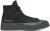 Converse Logo Patch High Upper Board Shoes In Grey/cyber Grey